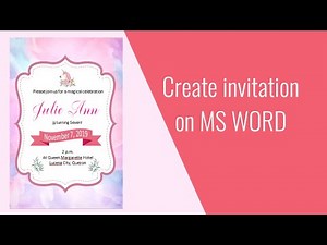 Create invitation on MS WORD
