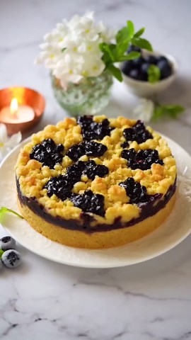 This Shortbread Almond Blueberry Crumble Tart Is the Ultimate Indulgence You Deserve