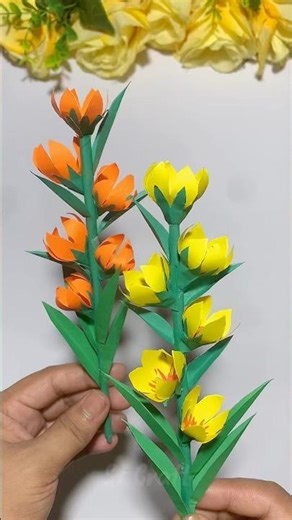 Beautiful Paper Flowers 🌼 DIY Easy Craft Tutorial #shorts