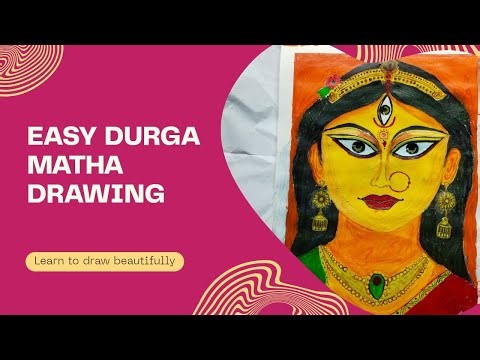 How to Draw Durga Matha | Pencil Sketch to Acrylic Painting.
