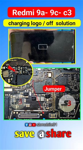 #shorts redmi 9a 9c 9i poco c3 charging logo and off solution