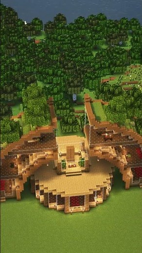 Minecraft Circle House🏠Material List + Download on my link in bio 📝 #minecraft