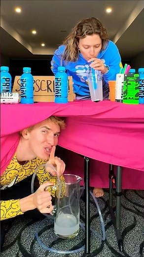 What is happening to her DRINK?? (PRANK 🤣🤣)