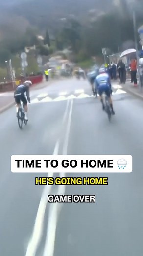 He had enough of this weather 🌧️😅 #cycling #rain | NBC Sports Cycling