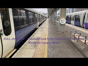 Elizabeth line from Heathrow T4 to Abbey Wood via Canary Wharf | Full Journey
