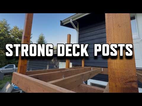 HOW TO INSTALL (STRONG) DECK RAILING POST #diy #life #deckbuilding