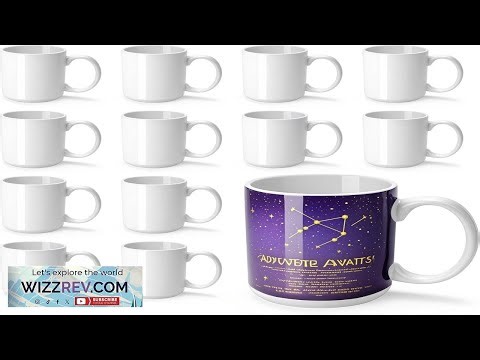 Joyclub 12 Set Sublimation Mugs Blank 15 oz Coffee Mugs Bulk White