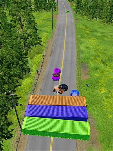 Colorful Bugatti Cars vs Colorful Containers