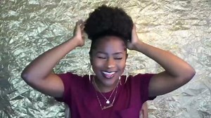 Afro Puff Ponytail for Black Women 8 Inch #1 Black 4c Human Hair Kinky Curly Human Hair Clip in Hair Extensions for Black Women