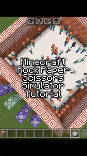 Minecraft Rock Paper Scissors Simulator Tutorial #minecraft #minecraftpe