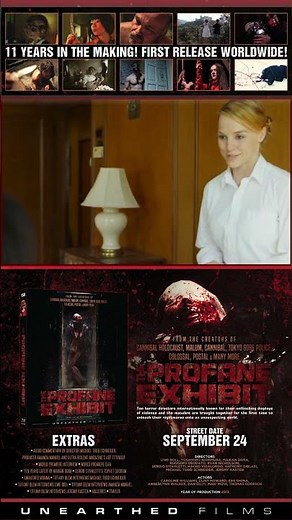 Coming from Unearthed Films September 24, 2024... THE PROFANE EXHIBIT
