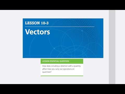 Vectors (Lesson 10-3)