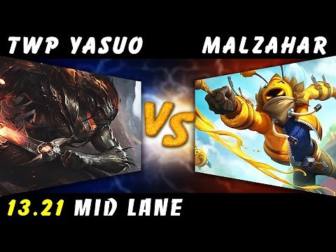 TheWanderingPro - Yasuo vs Malzahar MID Patch 13.21 - Yasuo Gameplay