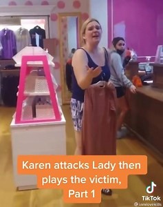 4.5K views · 64 reactions |  Karen tried to attack a black woman in a Victoria Secret store then immediately plays the victim and act likes she’s dead  | The North Carolina Beat | Facebook