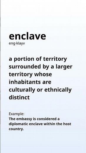 Enclave Meaning & Example Sentence | Daily Words | Learn English Vocabulary