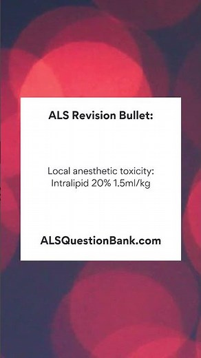 Advanced Life Support (ALS) Exam Revision Bullet