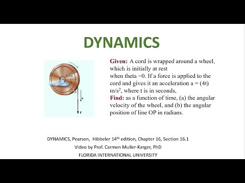 DYNAMICS, Example 16.1.1 Angular Velocity and Acceleration