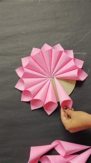 unique paper flower wall hanging ❤️ #diy #homedecor #wallhanging #ytshorts