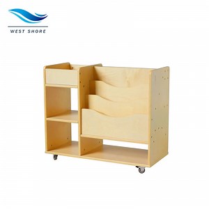 [Hot Item] Wooden Mobile Art Paper Storage Organizer for Classroom Use