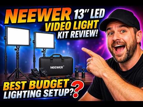 NEEWER 2 Pack NL-192AI Bi-Color LED Panel Light Kit Review �: Is This the Best Budget Lighting Setup