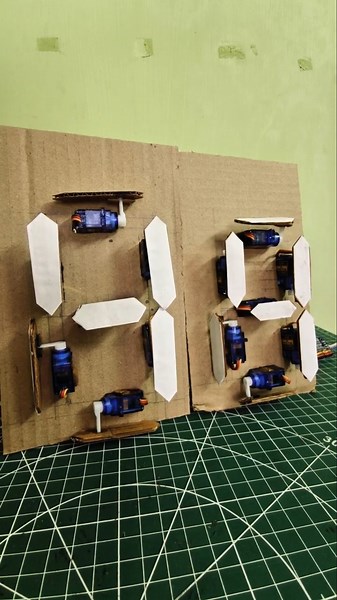 I Built a 2 Digit Mechanical Display Using ESP32 & Servo Motors 🤯 |GSN CREATIONS| #esp32 #arduino