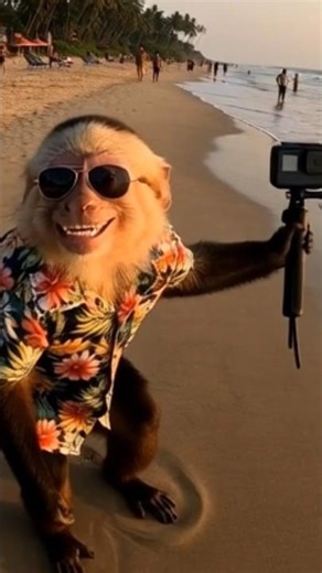 munkey vlog gova ka beach par #funny #kids #hindi #cartoon #nursery