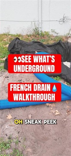 See What’s inside a French Drain Before It’s Covered