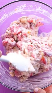 65K views · 299 reactions | Poll time - salad or dessert?  We make this strawberry fluff salad every Easter! Find the full recipe here: https://www.playpartyplan.com/strawberries-and-cream-salad-shooters/ | Play Party Plan | Facebook