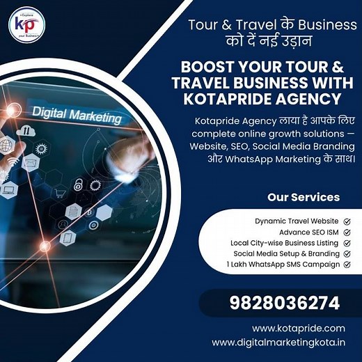 How to Take Your Tour & Travel Business Online | Kotapride Digital Marketing