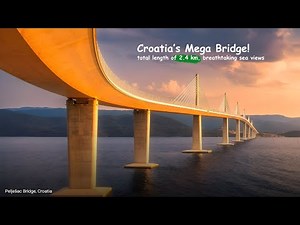 Peljesac Bridge In Croatia || 2.4 km across the Adriatic Sea