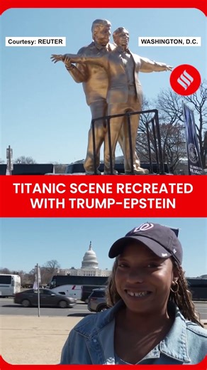 Titanic-Inspired Trump–Epstein Sculpture Sparks Reactions in Washington