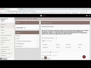 Online Stallion Breeding Report at PHCentral.com