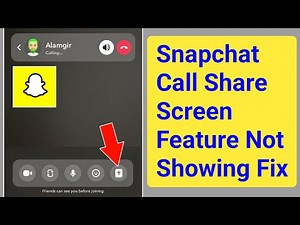 Fix Snapchat Call Screen Share Feature Not Showing Problem | Snapchat Share Screen Option Missing