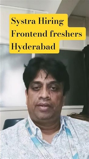 SYSTRA Hiring Front-End Developer | Angular Jobs Hyderabad | 0–2 Years Freshers Apply 2025
