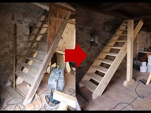 Mal fix eine Treppe in die Scheune gebaut