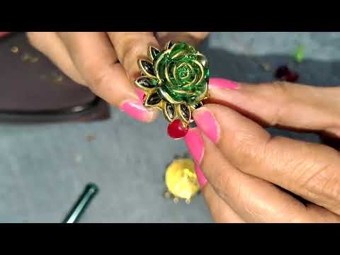 DIY beautiful Kundan stone Earrings hand made Making | Easy Bridal Kundan Jewellery Tutorial