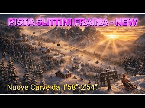26/12/25 Pista Slittini Fraina Alpe Lusia - NEW - Nuove curve