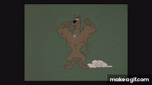 Scooby Doo muscle growth on Make a GIF