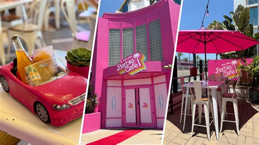 Malibu Barbie Cafe pop-up restaurant and roller rink now open in San Diego