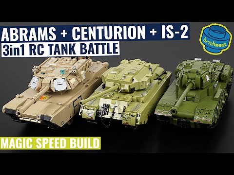 RC Tank Battle IS-2, M1A2 Abrams, Centurion - 3in1 Build, Motor Repair - Panlos 676006-8