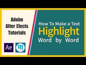 After Effects Tutorial | How to Highlight text word by word easily