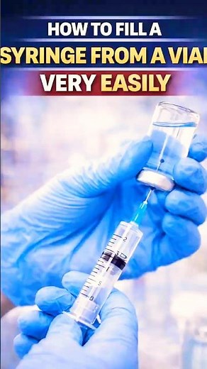Most people do this WRONG 😳Learn how to fill a syringe from a vial correctly💉#bscnursing #hospital