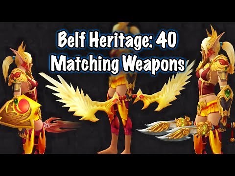 Jessiehealz - Blood Elf Heritage Armor: 40 Matching Weapons & Skimp Mog Varient