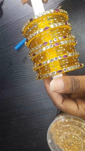 silk thread bangles making ll thread bangles #youtubeshorts #diy #bangles #trending