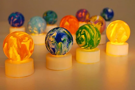 Ping Pong Ball Planets | Easy Glowing Planet Tea Lights Craft