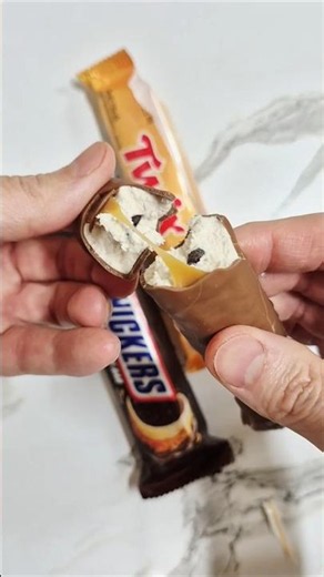 💢 와그작 왁뿌 트윅스 & 스니커즈 아이스바 #디저트 Crunchy Twix & Snickers Ice Bar #dessert
