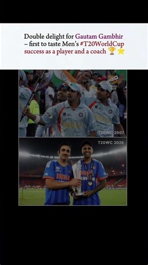 Double delight for Gautam Gambhir 💀📈 #t20worldcup2026 #gautamgambhir