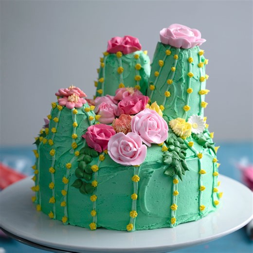 Cactus Cake   Flower Decoration Tutorial