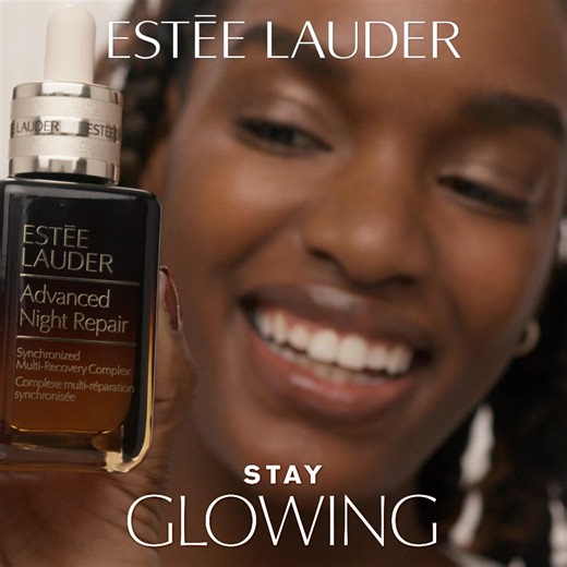 One dropper. 72 HOURS of hydration. Try Advanced Night Repair Serum for a glow that lasts. Starting at 20ml✨✨✨ | Estee Lauder