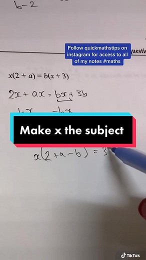 How to Make x the Subject in Maths | Quick Maths Tips